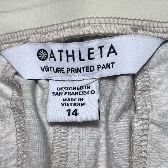 Athleta Venture Printed Jogger Pants Viper Gray Plus Size 14 - Picture 6 of 7